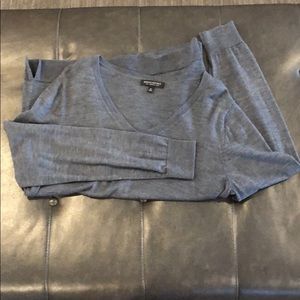 Banana Republic Charcoal Gray V-Neck Sweater-XL